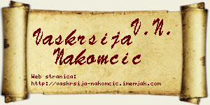 Vaskrsija Nakomčić vizit kartica